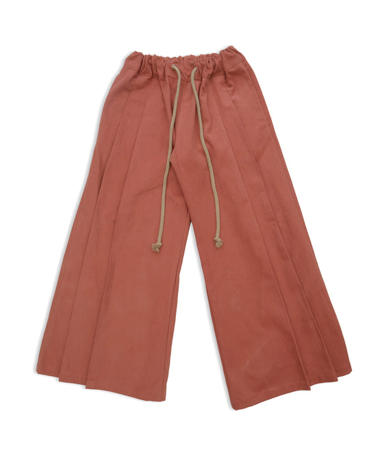 Wide Leg Pleated Trousers Dusty Pink