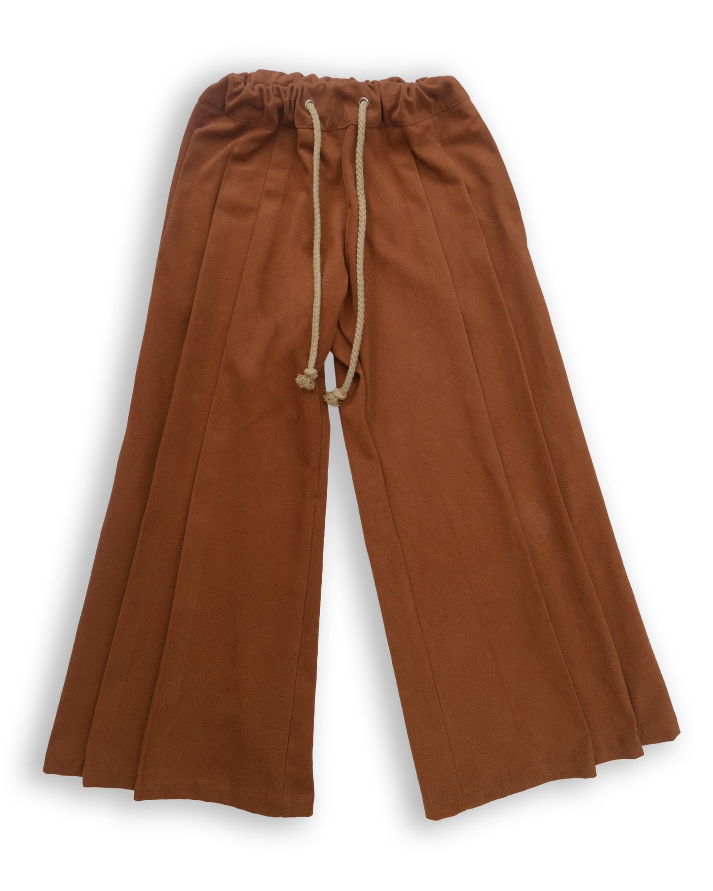 Wide Leg Pleated Trousers Russet