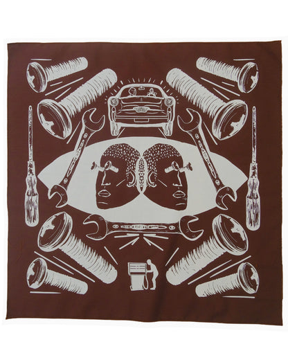 Nuts and Bolts Bandana Chocolate